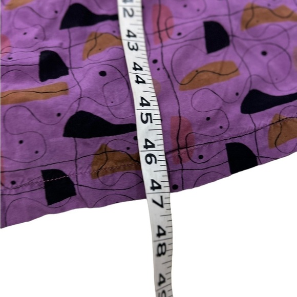 Vintage We Be Bop Purple Midi Dress Retro Atomic Print Button front
Pockets - Picture 10 of 11